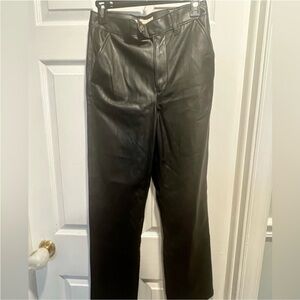Levi's Black Leather Straight Pants